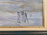 an image of a painting of a boat in the water