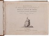 an old book with a drawing of a woman sitting on the ground