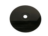 a picture of a black circular object on a white background