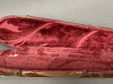 a red case that is sitting on a table