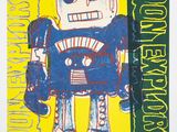 une image représentant un robot peint sur un fond jaune et vert