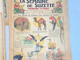 two old french children ' s books with pictures of animals on them