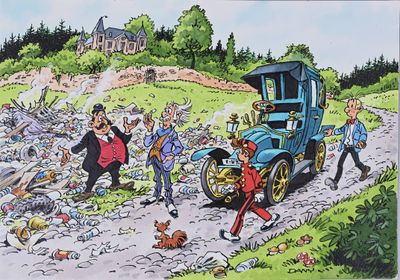 une image représentant une voiture sur la route