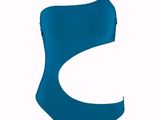 un maillot de bain une pièce pour femme, de couleur bleue