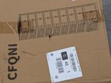 a cardboard box with a picture of a bird inside of it