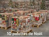 un grand nombre de boîtes posées sur une palette