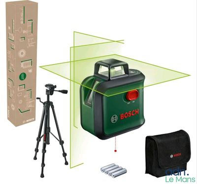 bosch self - leveling laser leveling kit with tripod and carrying case