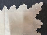 a close up of a piece of cloth on a table