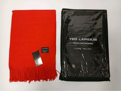 TED LAPIDUS - Écharpe 100% cachemire - Rouge - 190x62cm - Ne…