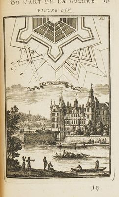 an old book with a picture of a castle on it