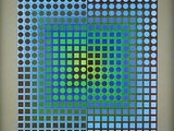 an image of a picture of a blue and green square pattern