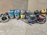 many different types of vacuums and hoses on the ground