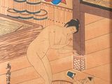 a picture of a painting of a naked woman in a room