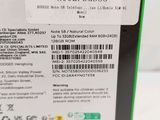 the back of a green box with a bar code on it