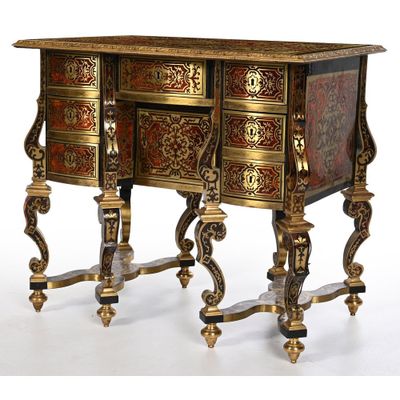 RARE PETIT BUREAU MAZARIN de forme rectangulaire en écaille … - Photo 1