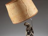 an image of a lamp that is on a table with a lamp shade on it