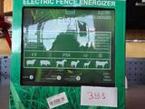 an electronic fence energizer on display in a store