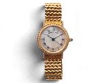 Montre-bracelet Cartier pour femme, en or 18 carats et sertie de diamants