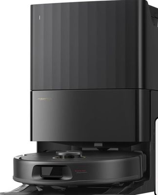 a close up of a black coffee maker on a white background