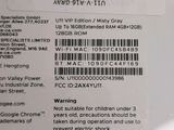 a label on the back of a cell phone with a barcode on it