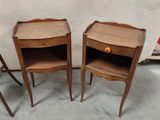 pair of mid century style bedside tables with drawers