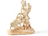 statue of a man on a horse with a woman on a horse