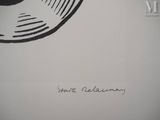 a black and white drawing of a clock on a wall