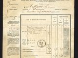 un vieux document sur lequel figure le portrait d'un homme