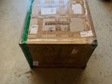 a box that is sitting on the floor in a warehouse
