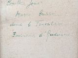 an old picture of a piece of paper with writing on it