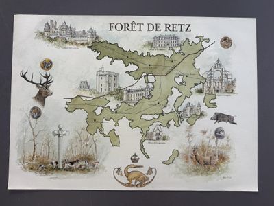 une photo d'une carte postale sur laquelle figure une carte