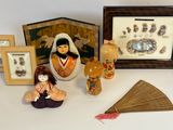 a picture of a collection of asian figurines on a table