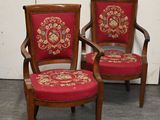 pair of antique chairs with red upholstered upholstered upholstered upholstered upholstered upholstered upholstered upholstered uphol