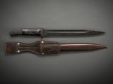 a knife and a knife holder on a table
