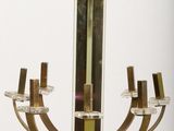 an image of a chandelier made of brass and glass