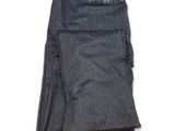 the back of a pair of blue jeans on a white background