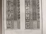 a picture of a drawing of two doors in a room
