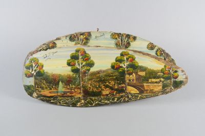 Marseille et Vals les bains. Deux panneaux. 21.5 x 51 cm env…