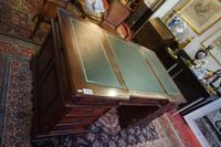 bureau de notaire double face - avec plateau en cuir vert - … (photo 2)