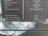 a sign on the back of a machine that is on display