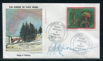 an image of a postcard with a picture of a snow covered mountain