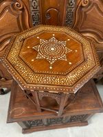 Table à thé de forme octogonale en bois avec incrustation d'… (photo 3)