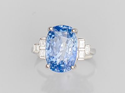 a sapphire and diamond ring