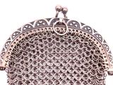 an image of a silver purse on a white background