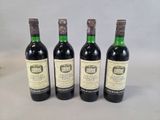 three bottles of wine sitting next to each other on a table