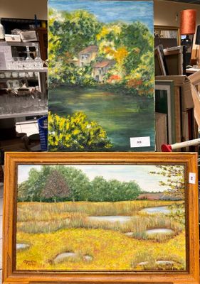 une photo d'un tableau et une photo d'une maison
