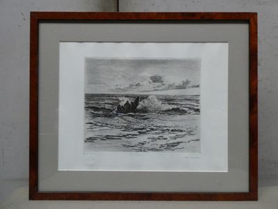 a picture of a picture of a man in a boat in the water