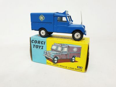 CORGI TOYS réf 416 Land Rover RAC radio rescue, bleu, A.b+