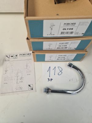 Lot de 3 mitigeurs de lavabo PORCHER modèle OLYOS , finition…