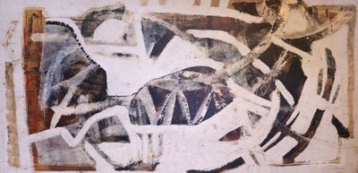 a picture of a painting on the wall of a building